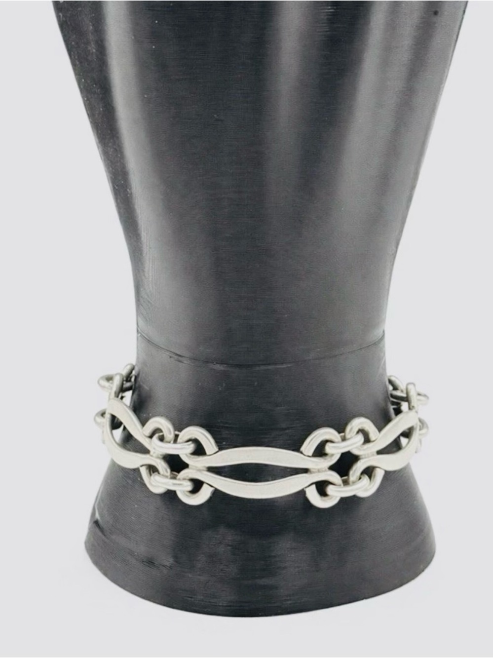 Vintage Mexico ATI Sterling Silver 925 Scroll Link Toggle Bracelet 7.5” 29.24 GR